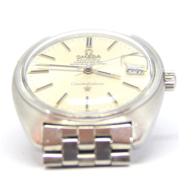 1971 Omega Constellation Automatic Wristwatch in Stainless Steel Chronometer Date Model 168.017 