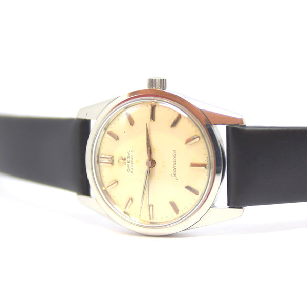 1959 Omega Seamaster Automatic Wristwatch Model 14760 Transitional Design with Alpha Hands Cal 552