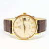 1969 Omega Automatic De Ville Date Model 166.5020 in Solid 18k Gold with Satin Dial