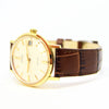 1969 Omega Automatic De Ville Date Model 166.5020 in Solid 18k Gold with Satin Dial