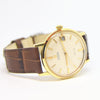 1969 Omega Automatic De Ville Date Model 166.5020 in Solid 18k Gold with Satin Dial