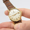 1969 Omega Automatic De Ville Date Model 166.5020 in Solid 18k Gold with Satin Dial