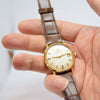 1969 Omega Automatic De Ville Date Model 166.5020 in Solid 18k Gold with Satin Dial