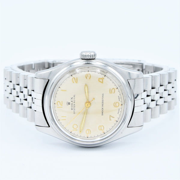 1949 Rolex Oyster Royal Model 6044 in 32mm Stainless Steel Oyster Case with Rare Arabic Numerals