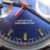 1974 Tissot Seastar Navigator Chronograph Wristwatch Model 40522 in Stainless Steel with Stunnng Blue Dial