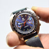 1974 Tissot Seastar Navigator Chronograph Wristwatch Model 40522 in Stainless Steel with Stunnng Blue Dial