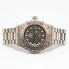 1980s TAG Heuer 3000 Series Dive Watch Model 932.213 in 34mm Stainless Steel Case on Fliplock Bracelet with Service Box
