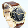 1952 Rare Omega Seamaster Automatic Bumper First Date Model 2627 with Black Dial in Solid 14ct Gold