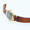 1952 Rare Omega Seamaster Automatic Bumper First Date Model 2627 with Black Dial in Solid 14ct Gold