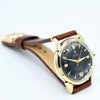 1952 Rare Omega Seamaster Automatic Bumper First Date Model 2627 with Black Dial in Solid 14ct Gold