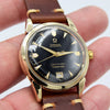 1952 Rare Omega Seamaster Automatic Bumper First Date Model 2627 with Black Dial in Solid 14ct Gold