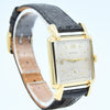 (RESERVED)1949 Longines Solid 18ct Gold Square Dress Watch with Scalloped Lugs and Mixed Dot and Arabic Numerals