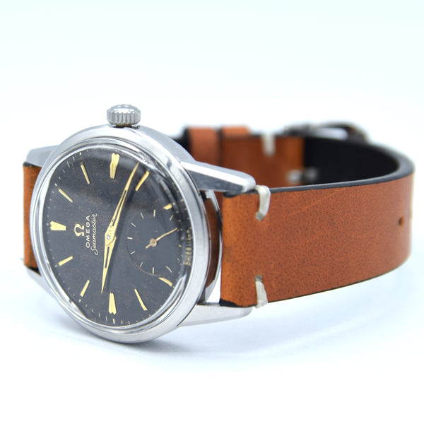 1961 Classic Omega Seamaster All Original Manual Wind with Black Tropicalised Dial and Sub Seconds Model 14389 in Stainless Steel