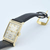 1940 Hamilton High Grade Wadsworth Deco Rectangular Wristwatch with Arabic Numerals in Solid 14ct Gold