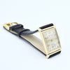 1940 Hamilton High Grade Wadsworth Deco Rectangular Wristwatch with Arabic Numerals in Solid 14ct Gold