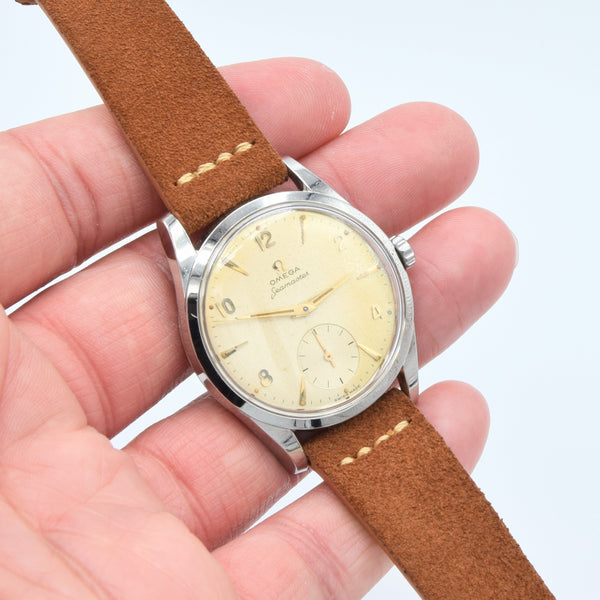 1956 Omega Seamaster Manual Wind with Sub Seconds and Mixed Arabic Figures Model 2937 in Stainless Steel