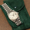 1971 Rolex Oyster Perpetual Datejust with Engine Turned Bezel and Sloped Dial in Stainless Steel Model 1603 with Box