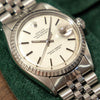 1971 Rolex Oyster Perpetual Datejust with Engine Turned Bezel and Sloped Dial in Stainless Steel Model 1603 with Box