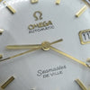 1963/64 Omega Automatic Seamaster De Ville Date Model 166.5020 in Solid 18k Gold with Linen Dial