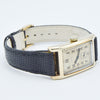 1937 Cyma Rectangular Early Waterproof Patent Deco Wristwatch with Arabic Dial in 9ct Gold