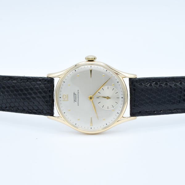 1949 Tissot Manual Wind Dress Watch in 14ct Gold Case with Original Dial 34mm Cal 27