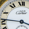1990s Cartier 'Must de' Ronde with Roman Numerals in 925 Sterling Silver Gilt Vermeil Case Model 1810