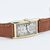 1934 Omega with Red and Black Markers in 14ct Gold Deco Shaped Rectangular Case with Rare Caliber 20F