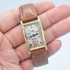 1934 Omega with Red and Black Markers in 14ct Gold Deco Shaped Rectangular Case with Rare Caliber 20F