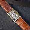 1934 Omega with Red and Black Markers in 14ct Gold Deco Shaped Rectangular Case with Rare Caliber 20F