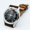 1947 Omega Early Bumper Automatic with Rare Patina Black Dial Model 2582 in Stainless Steel