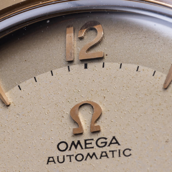1958 Rare Omega Seamaster Automatic with Two Tone Dial in Solid Heavy 18ct Gold Dennison English Omega Case