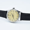 1950 Omega Bumper Automatic with Patina Dial Model 2635 in Stainless Steel