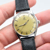 1950 Omega Bumper Automatic with Patina Dial Model 2635 in Stainless Steel