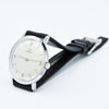 1960 Omega Calatrava-Style Manual Wind Unisex Watch Model 111.022 with Satin Silver Dial in Stainless Steel