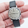 1960 Omega Calatrava-Style Manual Wind Unisex Watch Model 111.022 with Satin Silver Dial in Stainless Steel