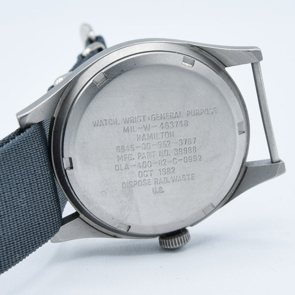1982 October Issued Hamilton Field Watch USA Military H3 Assigned MIL-W 463748
