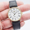 1990s Longines "Presence" Solid 9ct Super Slim Gold Dress Watch with Classic Roman Numeral Dial