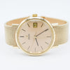 1974 Omega Automatic Date Model 366.5461 with Champagne Dial in Solid 9ct Gold on Bracelet with Box