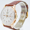 1950s Jumbo Chronograph Suisse Javil Wristwatch in 37mm Solid 18ct Pink Gold Case with Landeron Cal 48