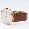 1950s Jumbo Chronograph Suisse Javil Wristwatch in 37mm Solid 18ct Pink Gold Case with Landeron Cal 48