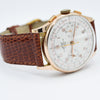 1950s Jumbo Chronograph Suisse Javil Wristwatch in 37mm Solid 18ct Pink Gold Case with Landeron Cal 48