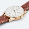 1950s Jumbo Chronograph Suisse Javil Wristwatch in 37mm Solid 18ct Pink Gold Case with Landeron Cal 48