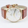 1974 Tissot Automatic Dress Watch with Linen Dial in 14ct Gold with Box Like New
