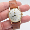 1974 Tissot Automatic Dress Watch with Linen Dial in 14ct Gold with Box Like New