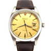 1960 Rolex Oysterdate Precision Wristwatch with Stunning Patina Dial in Stainless Steel on Leather Model 6694