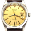 1960 Rolex Oysterdate Precision Wristwatch with Stunning Patina Dial in Stainless Steel on Leather Model 6694