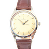 1947 Omega Bumper Automatic Wristwatch with Nice Patina Dial Model 2582 in Stainless Steel