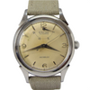 1950s Unusual Baume Swiss Power Reserve Automatic Wristwatch with Mixed Arrow & Arabic Numerals