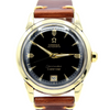 1952 Rare Omega Seamaster Automatic Bumper First Date Model 2627 with Black Dial in Solid 14ct Gold