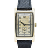 1937 Cyma Rectangular Early Waterproof Patent Deco Wristwatch with Arabic Dial in 9ct Gold